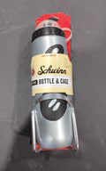 Bottle and cage for bicycle