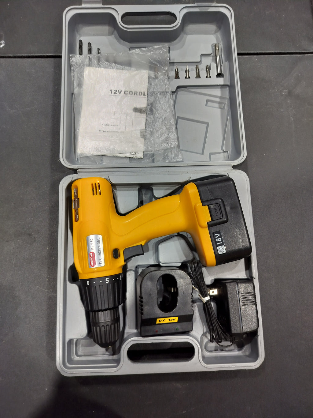 18v cordless drill