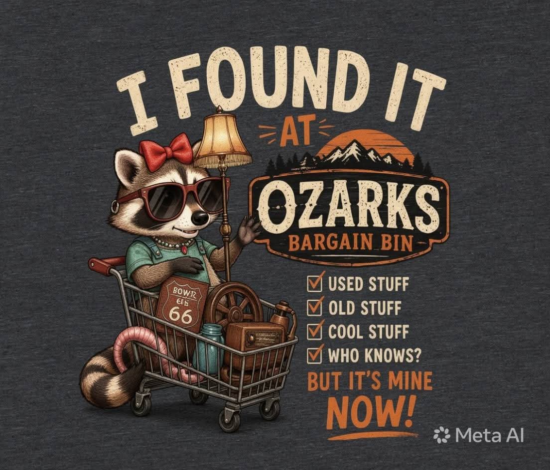 Ozarks Bargain Bin Racoon T-shirt