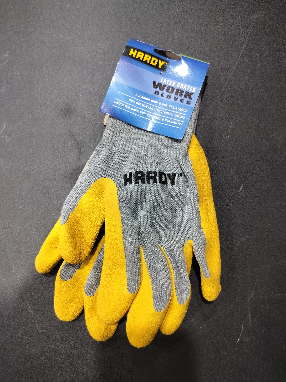 Latex coated gloves lg