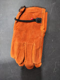 Red leather gloves